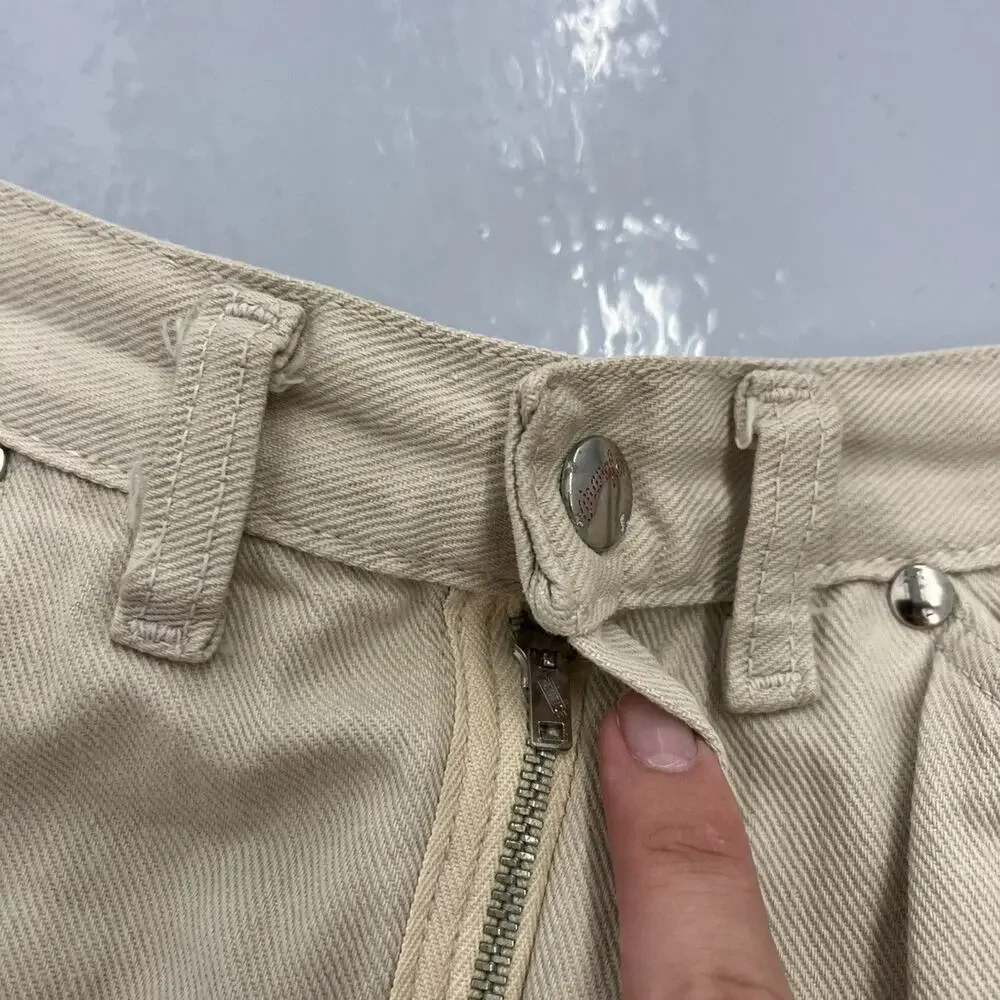 Vintage 70s Wrangler Beige Canvas Long Shorts 24x12